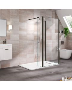 Aqua I Innovation 10mm Walk-in Corner Wetroom with Flipper Panel