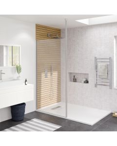 Aqua I innovation 10mm Wetroom Screen with Floor to Ceiling Post