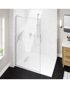 Aqua I innovation 10mm Wetroom Screen with Angled Support Arm