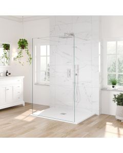 Aqua I Innovation 10mm Walk-in Wetroom Panel with Double Support Arms