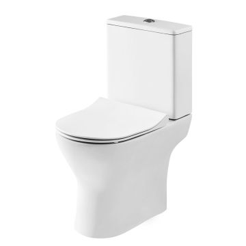 Aqua i Hydra Round Rimless Close Coupled Toilet & SC Seat (AISW014)