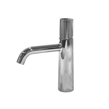Noveua Whitehall Knurled Mono Basin Mixer with Click Clack Waste - Chrome