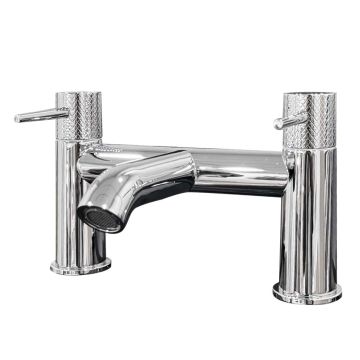 Noveua Whitehall Knurled Bath Filler - Chrome