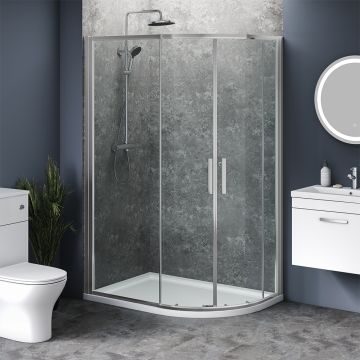 Aqua i 8 Offset Quadrant Shower Enclosure 1200mm x 900mm x 1900mm High (AI8QD1290S)