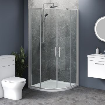Aqua i 8 Quadrant Shower Enclosure 900mm x 900mm x 1900mm High (AI8QD090S)