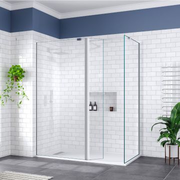 Aqua I Innovation 8mm Walk-in Wetroom with End Panel & Flipper Panel