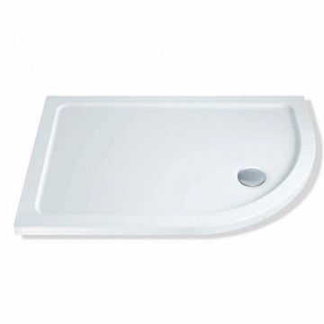 MX Elements 1400mm x 800mm Stone Resin Offset Quadrant Shower Tray Right Hand (MX1093)