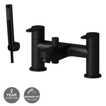 Noveua Acton Bath Shower Mixer - Matt Black (NV006-MB)