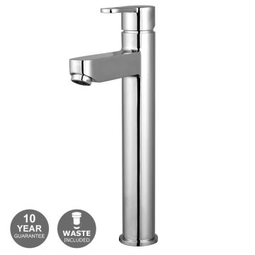Noveua Acton Tall Mono Basin Mixer and Click Clack Waste - Chrome (NV003)