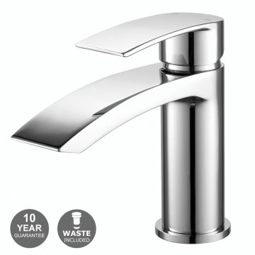 Noveua Aldgate Mono Basin Mixer & Click Clack Waste - Chrome (NV074)