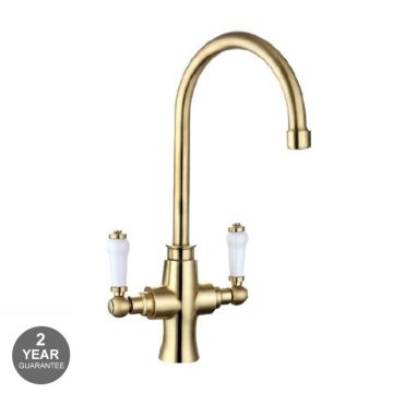 Noveua Archway Lever Handle Monobloc Kitchen Sink Mixer - Brushed Brass (NV500-BB)