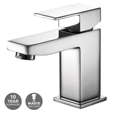 Noveua Barbican Mono Basin Mixer & Click Clack Waste - Chrome (NV020)