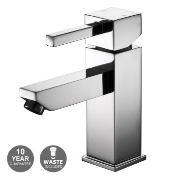 Noveua Barnet Mono Basin Mixer & Click Clack Waste - Chrome (NV052)