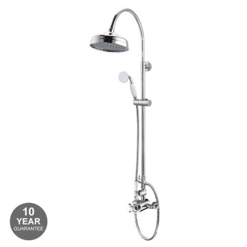 Noveua Belgravia Traditional Thermostatic Shower Set - Chrome (NV138)