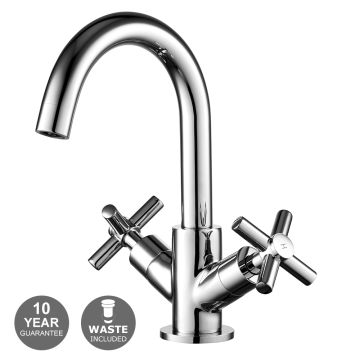 Noveua Euston Mono Basin Mixer & Click Clack Waste - Chrome (NV026)