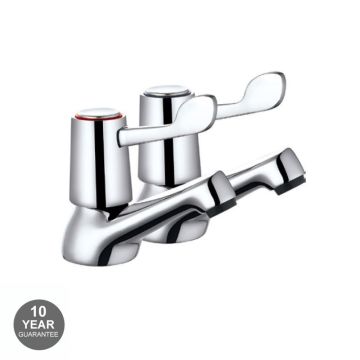 Noveua Richmond 3" Lever Pair of Bath Taps - Chrome (NV232)