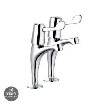Noveua Richmond 3" Lever Pair of Sink Taps - Chrome (NV234)