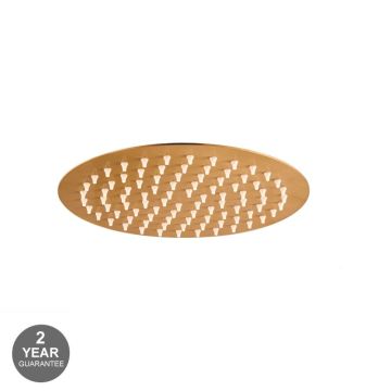 Noveua Islington 200mm Ultra Thin Round Shower Head - Brushed Brass (NV174-BB)