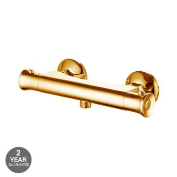 Noveua Islington Round Thermostatic Bar Shower Valve - Brushed Brass (NV160-BB)