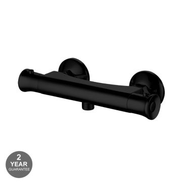 Noveua Islington Round Thermostatic Bar Shower Valve - Matt Black (NV160-MB)