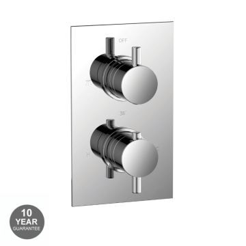 Noveua Islington Round Twin Concealed Shower Valve - Chrome (NV146)