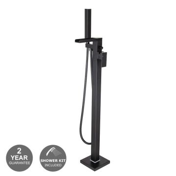 Noveua Kennington Freestanding Bath Shower Mixer - Matt Black (NV072-MB)