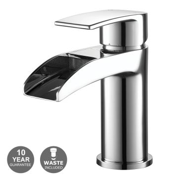 Noveua Knightsbridge Mono Basin Mixer and Click Clack Waste - Chrome (NV008)