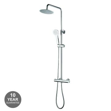 Noveua Lewisham Round Thermostatic Shower Set - Chrome (NV139R)