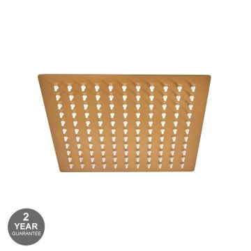 Noveua Mayfair 200mm Ultra Thin Square Shower Head - Brushed Brass (NV176-BB)