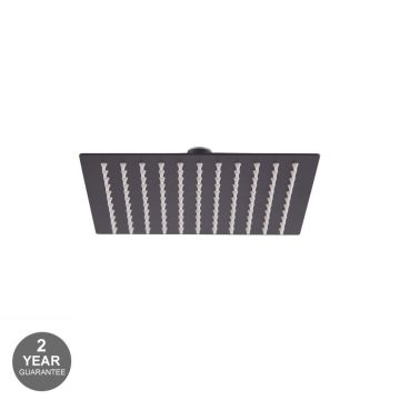 Noveua Mayfair 200mm Ultra Thin Square Shower Head - Matt Black (NV176-MB)