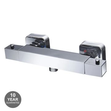 Noveua Mayfair Square Thermostatic Bar Shower Valve - Chrome (NV166)