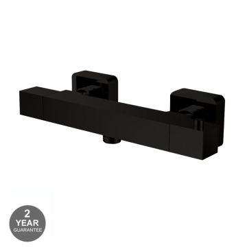 Noveua Mayfair Square Thermostatic Bar Shower Valve - Matt Black (NV166-MB)