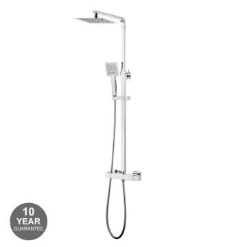 Noveua Mayfair Square Thermostatic Shower Set - Chrome (NV136)
