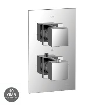 Noveua Mayfair Square Twin Concealed Shower Valve - Chrome (NV142)