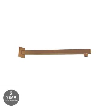 Noveua Mayfair Wall Mounting Square Shower Arm 2 - Brushed Brass (NV188-BB)