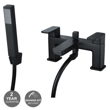 Noveua Newbury Bath Shower Mixer - Matt Black (NV220-MB)