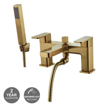 Noveua Newbury Bath Shower Mixer - Brushed Brass (NV220-BB)