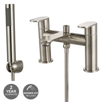 Noveua Preston Bath Shower Mixer - Brushed Nickel