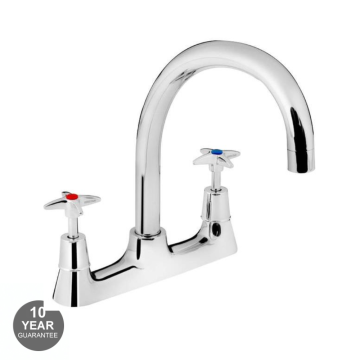 Noveua Richmond X-Top 2 Tap Hole Sink Mixer - Chrome (NV464)