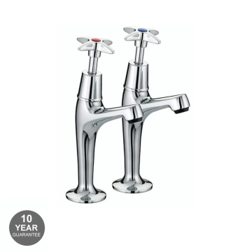 Noveua Richmond X-Top 1/2" High Neck Sink Taps - Chrome (NV462)