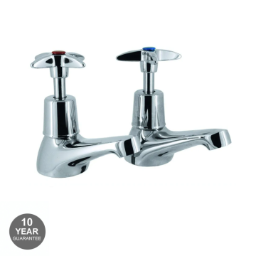 Noveua Richmond X-Top Pair 1/2" Basin Taps - Chrome (NV458)