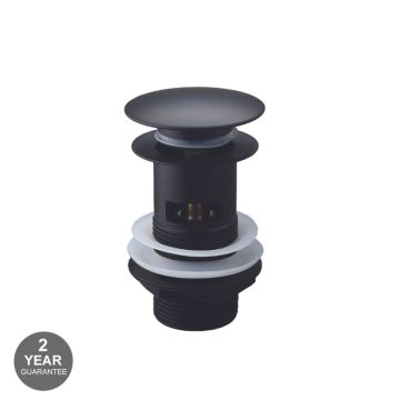 Noveua Click Clack Slotted Basin Waste - Matt Black (NV418-MB)