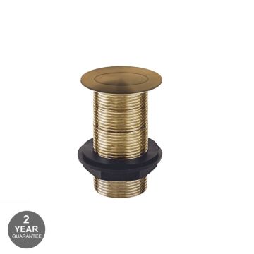 Noveua Click Clack Unslotted Basin Waste - Brushed Brass (NV416-BB)