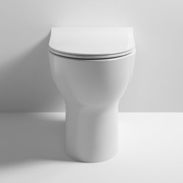 Aqua i Hydra Round Rimless Back To Wall Toilet & SC Seat