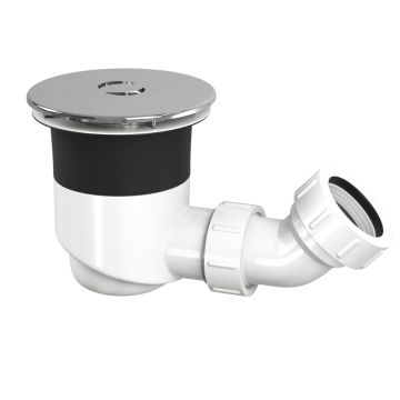 TOP-FIX 90mm Shower Tray Waste with Elbow - Chrome (WS052C-TOP)